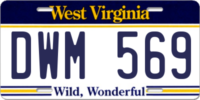WV license plate DWM569