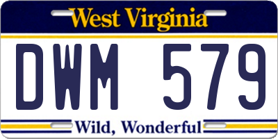 WV license plate DWM579