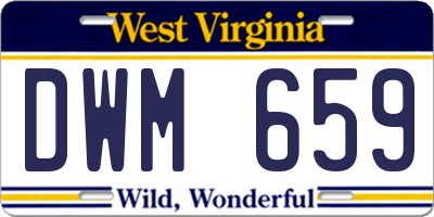 WV license plate DWM659
