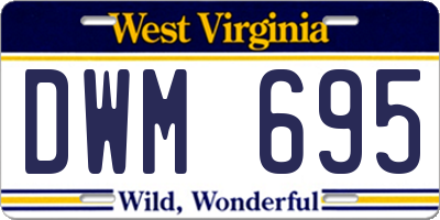 WV license plate DWM695