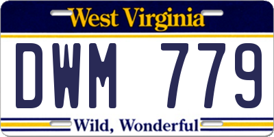 WV license plate DWM779