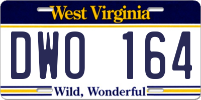 WV license plate DWO164