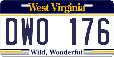 WV license plate DWO176