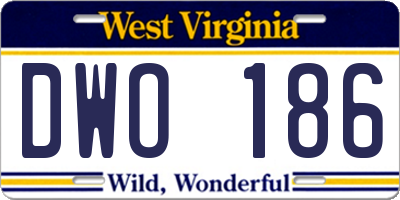 WV license plate DWO186