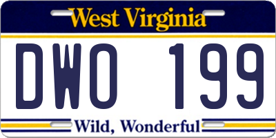 WV license plate DWO199