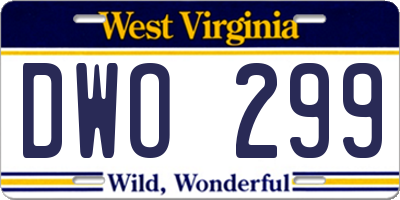 WV license plate DWO299