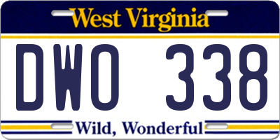 WV license plate DWO338