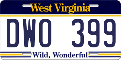 WV license plate DWO399
