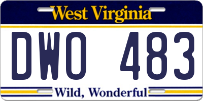 WV license plate DWO483