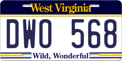 WV license plate DWO568