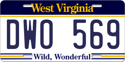WV license plate DWO569