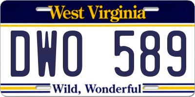 WV license plate DWO589