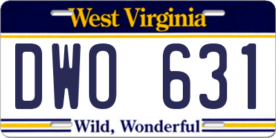 WV license plate DWO631