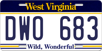 WV license plate DWO683