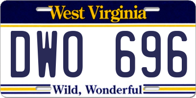 WV license plate DWO696