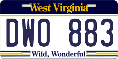 WV license plate DWO883