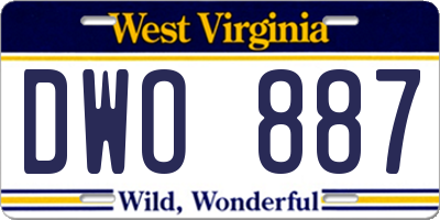 WV license plate DWO887