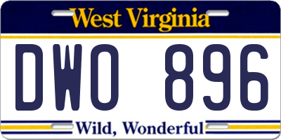 WV license plate DWO896