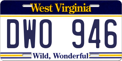 WV license plate DWO946