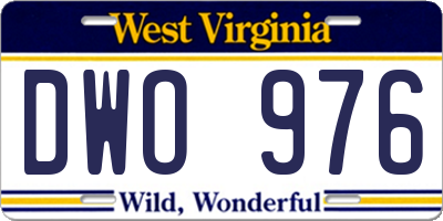WV license plate DWO976