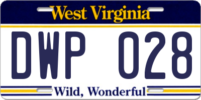 WV license plate DWP028