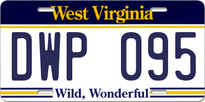 WV license plate DWP095