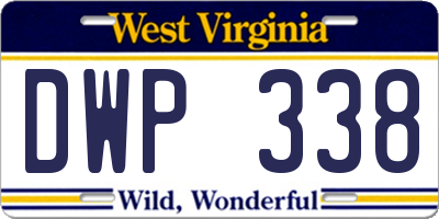 WV license plate DWP338