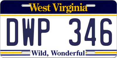 WV license plate DWP346