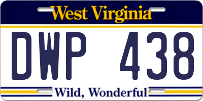 WV license plate DWP438