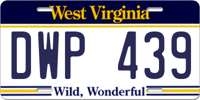 WV license plate DWP439