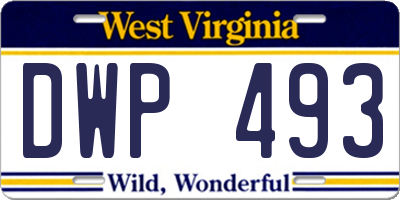 WV license plate DWP493