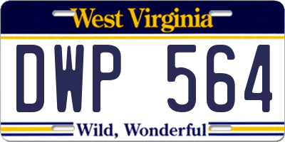 WV license plate DWP564