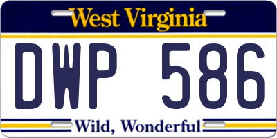 WV license plate DWP586