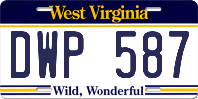 WV license plate DWP587