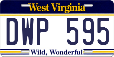 WV license plate DWP595