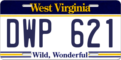 WV license plate DWP621