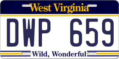 WV license plate DWP659