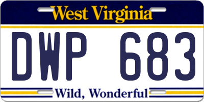 WV license plate DWP683