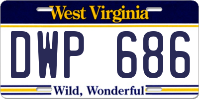 WV license plate DWP686