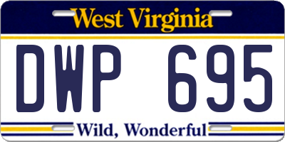 WV license plate DWP695