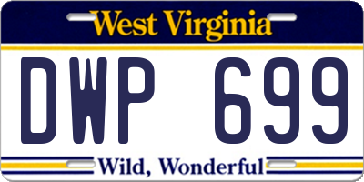 WV license plate DWP699