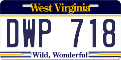 WV license plate DWP718