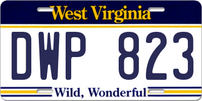 WV license plate DWP823