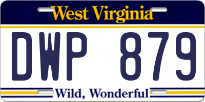 WV license plate DWP879