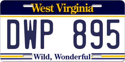 WV license plate DWP895