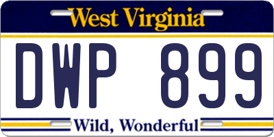 WV license plate DWP899