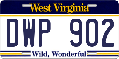 WV license plate DWP902