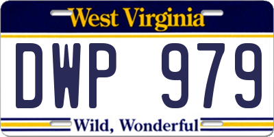 WV license plate DWP979