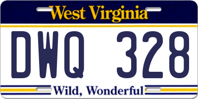 WV license plate DWQ328