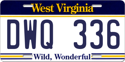 WV license plate DWQ336